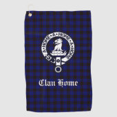 Serviette De Golf Clan Home Crest Badge et Tartan (Devant)
