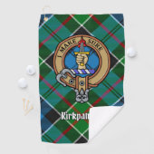 Serviette De Golf Clan Kirkpatrick Crest sur Tartan (En situation)