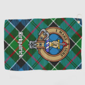 Serviette De Golf Clan Kirkpatrick Crest sur Tartan (Horizontal)