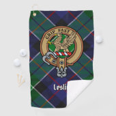 Serviette De Golf Clan Leslie Crest sur la chasse Tartan (En situation)
