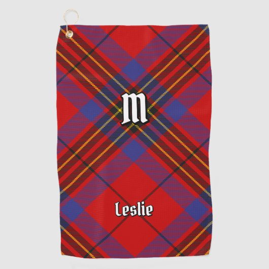 Serviette De Golf Clan Leslie Red Tartan (Devant)
