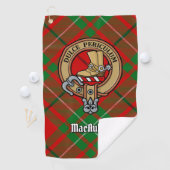 Serviette De Golf Clan MacAulay Crest sur Tartan Golf Towel (En situation)