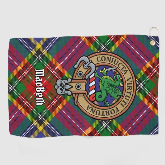 Serviette De Golf Clan MacBeth Crest Golf Towel (Horizontal)