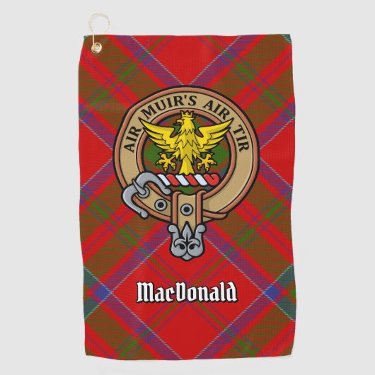 Serviette De Golf Clan MacDonald de Keppoch Crest Golf Towel (Devant)
