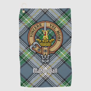 Serviette De Golf Clan MacDowall Crest sur Tartan