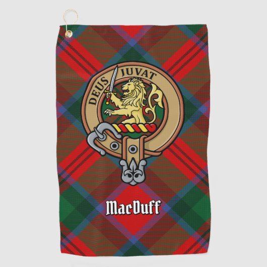 Serviette De Golf Clan MacDuff Crest sur Tartan (Devant)