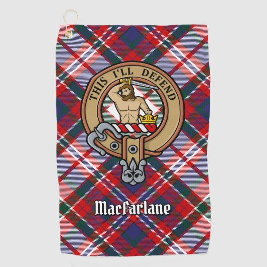 Serviette De Golf Clan MacFarlane Crest sur le tatan de robe (Devant)