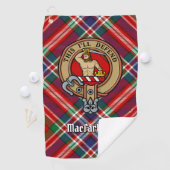 Serviette De Golf Clan MacFarlane Crest sur Red Tartan (En situation)