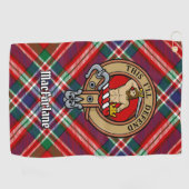 Serviette De Golf Clan MacFarlane Crest sur Red Tartan (Horizontal)