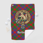 Serviette De Golf Clan MacGowan Crest sur Tartan (En situation)