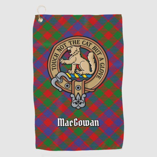 Serviette De Golf Clan MacGowan Crest sur Tartan (Devant)