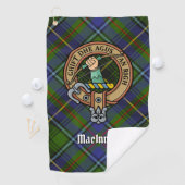 Serviette De Golf Clan MacInnes Crest sur Tartan (En situation)