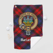 Serviette De Golf Clan MacLachlan Crest sur Tartan (En situation)
