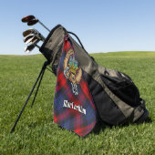 Serviette De Golf Clan MacLachlan Crest sur Tartan (Vert)