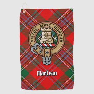 Serviette De Golf Clan MacLean Crest sur Tartan