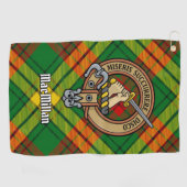 Serviette De Golf Clan MacMillan Crest sur Tartan (Horizontal)