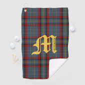 Serviette De Golf Clan MacNamara Tartan Plaid Monogram Golf Towel (En situation)