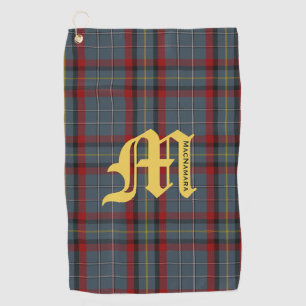 Serviette De Golf Clan MacNamara Tartan Plaid Monogram Golf Towel
