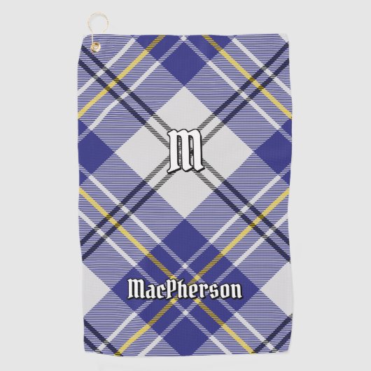 Serviette De Golf Clan MacPherson Robe Bleue Tartan Golf Serviette (Devant)