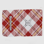Serviette De Golf Clan MacPherson Robe Rouge Tartan Golf Serviette (Horizontal)