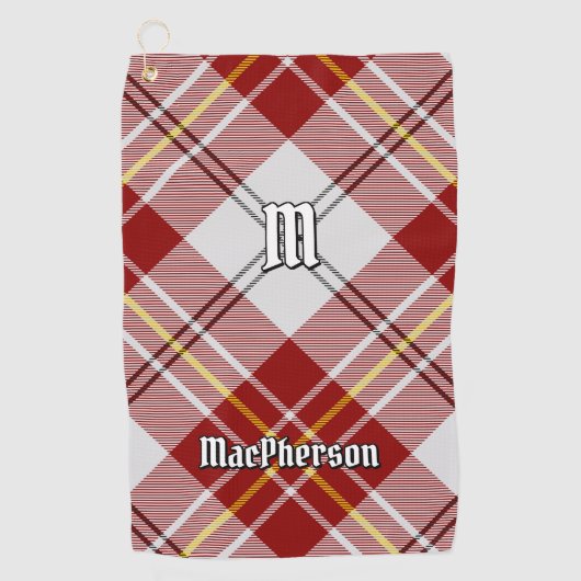 Serviette De Golf Clan MacPherson Robe Rouge Tartan Golf Serviette (Devant)