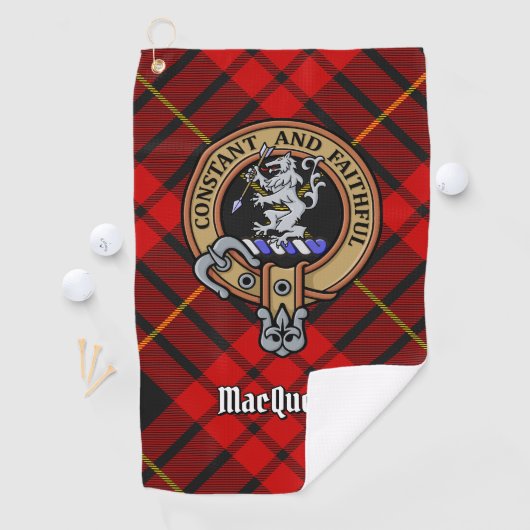 Serviette De Golf Clan MacQueen Crest sur Tartan (En situation)
