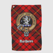 Serviette De Golf Clan MacQueen Crest sur Tartan (Devant)