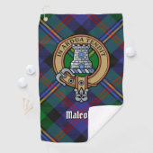 Serviette De Golf Clan Malcolm Crest over Tartan (En situation)