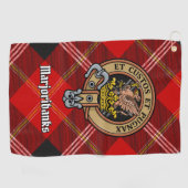 Serviette De Golf Clan Marjoribanks crête sur Tartan (Horizontal)