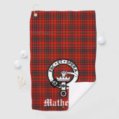 Serviette De Golf Clan Matheson Crest Badge et Tartan (En situation)