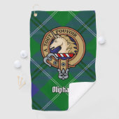 Serviette De Golf Clan Oliphant Crest sur Tartan Golf Towne (En situation)