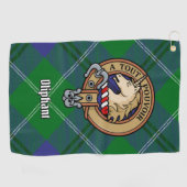 Serviette De Golf Clan Oliphant Crest sur Tartan Golf Towne (Horizontal)
