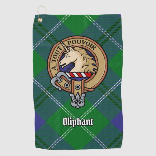 Serviette De Golf Clan Oliphant Crest sur Tartan Golf Towne (Devant)