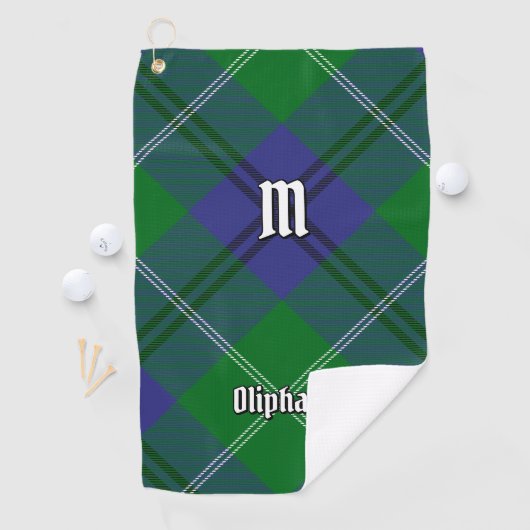 Serviette de golf Clan Oliphant Tartan (En situation)