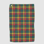 Serviette De Golf Clan Plaid Buchanan Tartan Rouge Jaune Vert (Devant)
