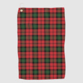 Serviette De Golf Clan Plaid Kerr Rouge Vert noir Tartan (Devant)