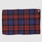 Serviette De Golf Clan Plaid MacLachlan violet noir Tartan chèque (Horizontal)