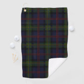 Serviette De Golf Clan Plaid Malcolm violet vert noir Tartan (En situation)