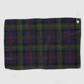Serviette De Golf Clan Plaid Malcolm violet vert noir Tartan (Horizontal)