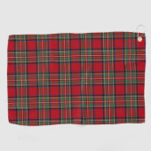 Serviette De Golf Clan plaid Stewart Red Green Blue Check Tartan (Horizontal)