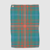 Serviette De Golf Clan Plaid Wilson Orange Turquoise Check Tartan (Devant)