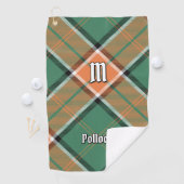 Serviette de golf Clan Pollock Tartan (En situation)