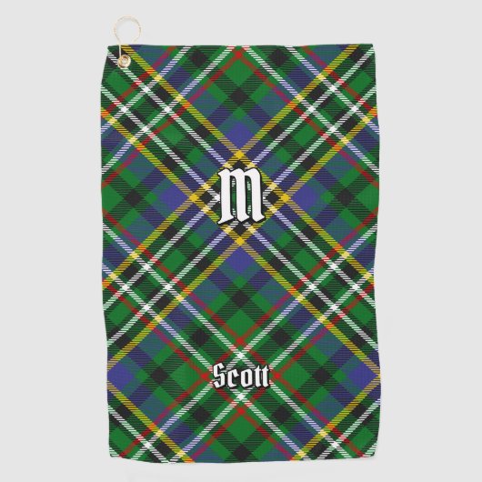 Serviette de golf Clan Scott Green Tartan (Devant)