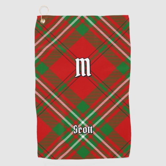 Serviette de golf Clan Scott Red Tartan (Devant)