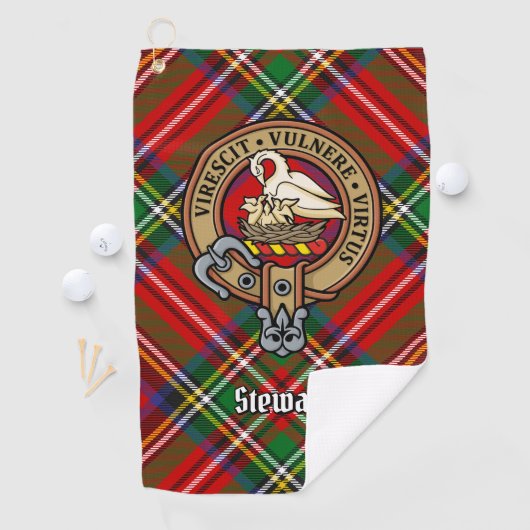 Serviette De Golf Clan Stewart Crest (En situation)