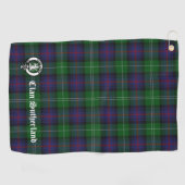 Serviette De Golf Clan Sutherland Crest & Tartan personnalisable (Horizontal)