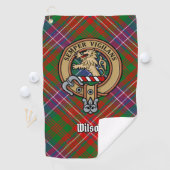 Serviette De Golf Clan Wilson Crest sur Tartan moderne (En situation)