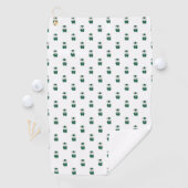 Serviette De Golf Clarinet Marching Band Lapin Vert Or (En situation)