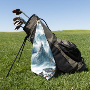 Serviette De Golf Classic Blue Rolling Mountains Peinture