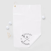 Serviette De Golf Classic Golf Clubs Nom personnalisé (En situation)
